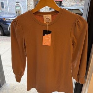 Bliss Cocoa Puff Sleeve Top